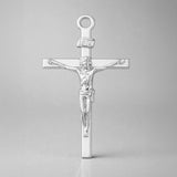 18ct White Gold - Traditional Jesus Crucifix Charm