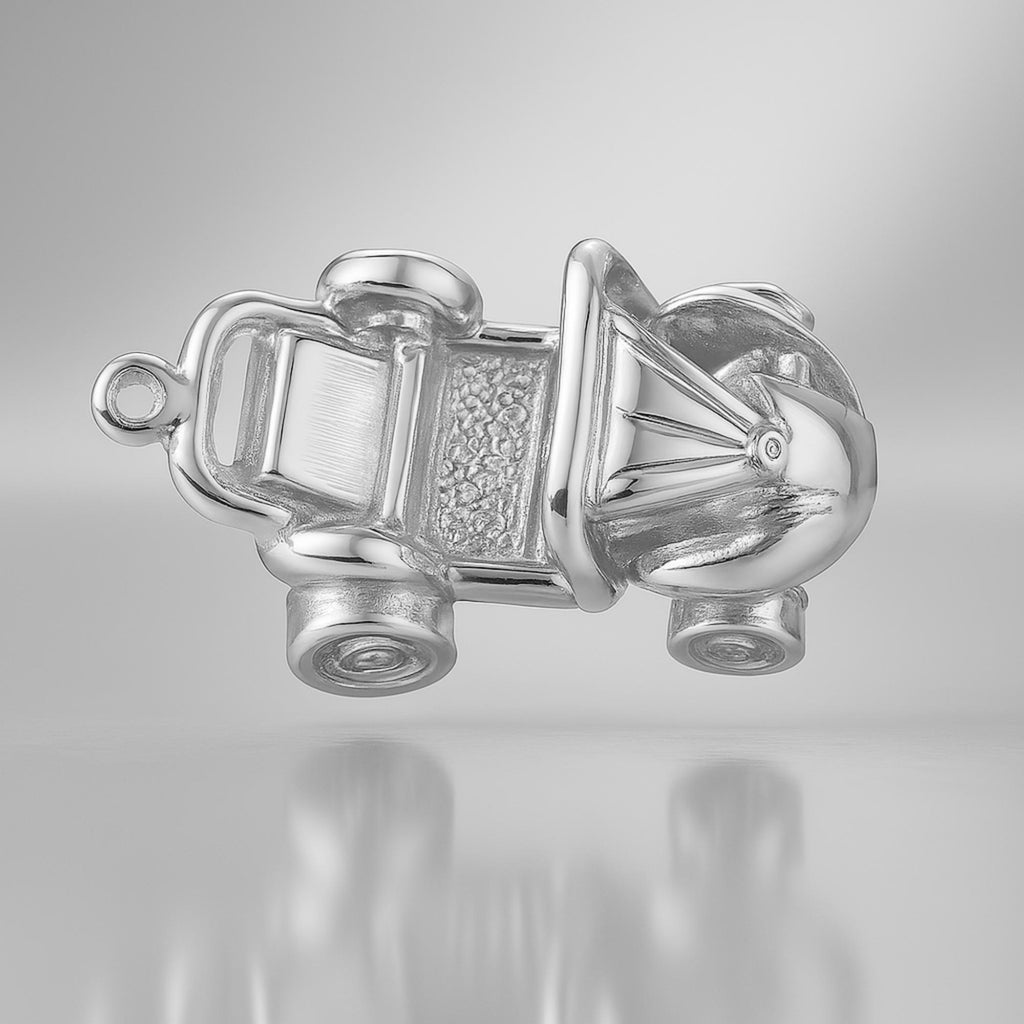 18ct White Gold - Vintage Beach Buggy Charm