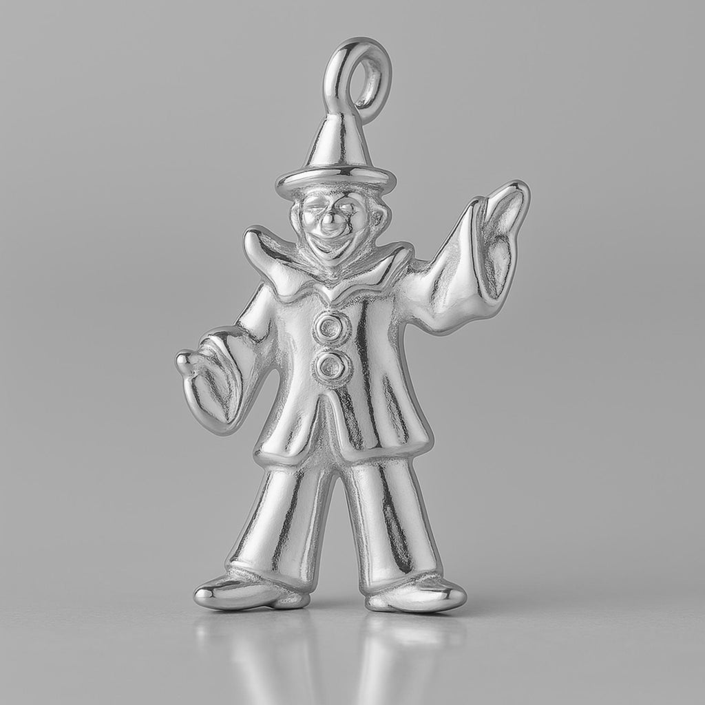 18ct White Gold - Juggling Clown Charm