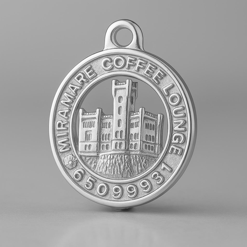 9ct White Gold - Miramare Coffee Lounge Charm