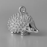 9ct White Gold - Woodland Hedgehog Charm