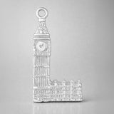 18ct White Gold - Big Ben Tower Charm