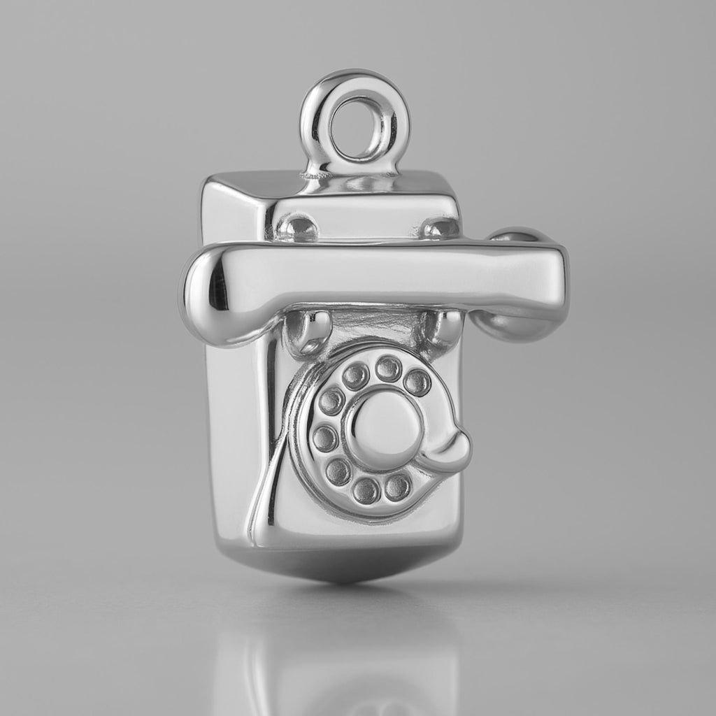 18ct White Gold - Rotary Telephone Charm