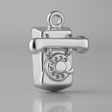 18ct White Gold - Rotary Telephone Charm
