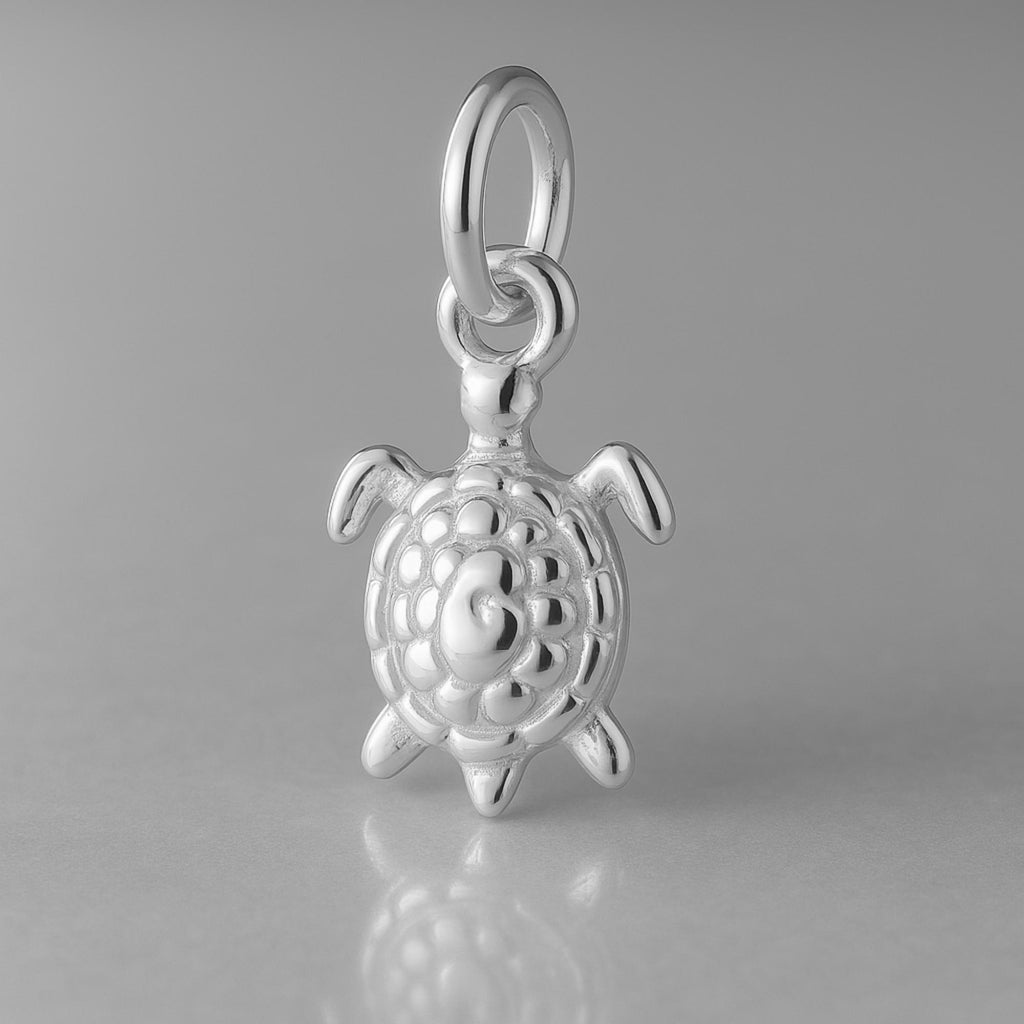 18ct White Gold - Reef Turtle Charm
