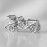 9ct White Gold - Open-Top Vintage Car Charm