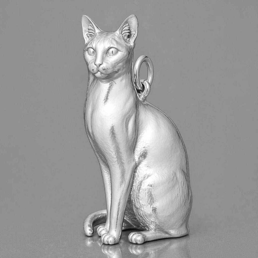 18ct White Gold - Singapura Cat Charm