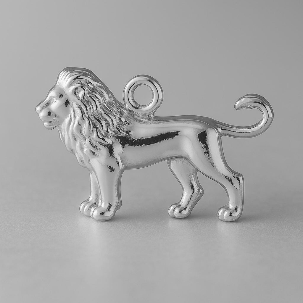 9ct White Gold - Pride Lion Charm