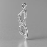 9ct White Gold - Masquerade Mask Charm