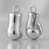 18ct White Gold - Lace-Up Boxing Gloves Charm