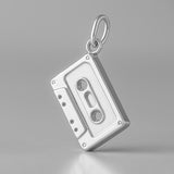 9ct White Gold - Cassette Tape Charm