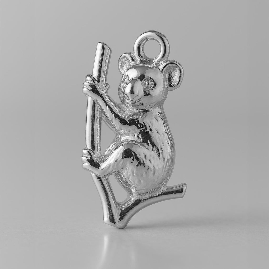 9ct White Gold - Perched Koala Charm