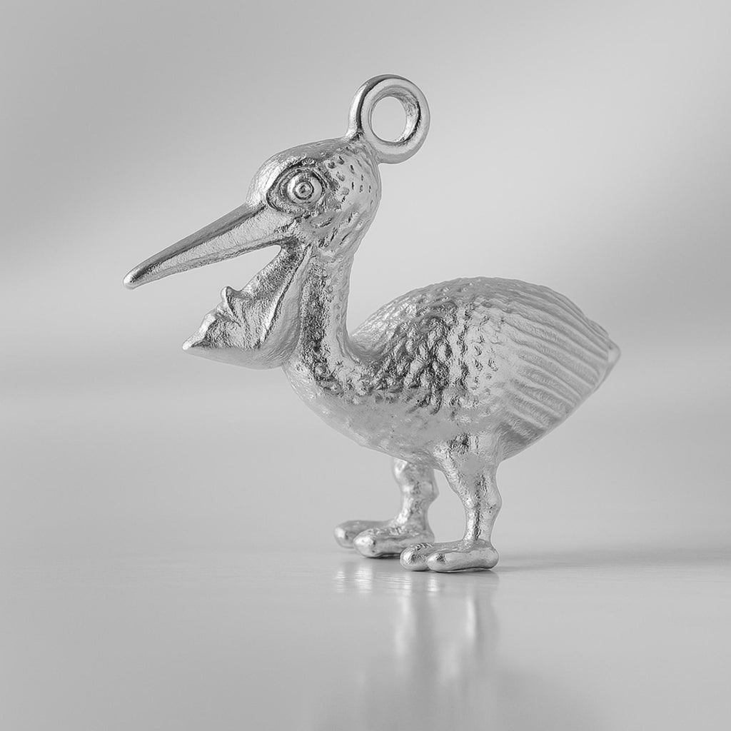18ct White Gold - Australian Pelican Charm