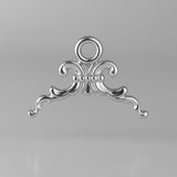 18ct White Gold - Fleur-de-Lis Crest Charm