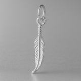 18ct White Gold - Delicate Feather Charm