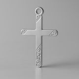 18ct White Gold - Heirloom-Style Crucifix Charm