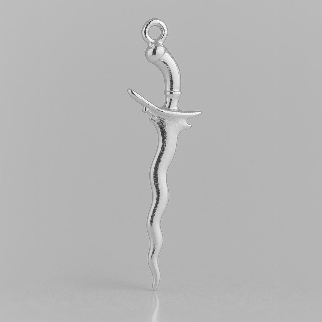 9ct White Gold - Kris Sword Charm