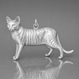 18ct White Gold - Toyger Cat Charm