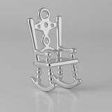 18ct White Gold - Classic Rocking Chair Charm