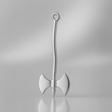 9ct White Gold - Viking Battle Axe Charm