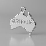 18ct White Gold - Mini Australia Charm