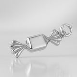 9ct White Gold - Wrapped Candy Charm