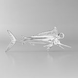9ct White Gold - Ocean Marlin Charm