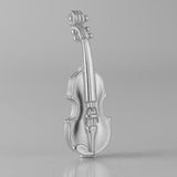 9ct White Gold - Classic Violin Charm