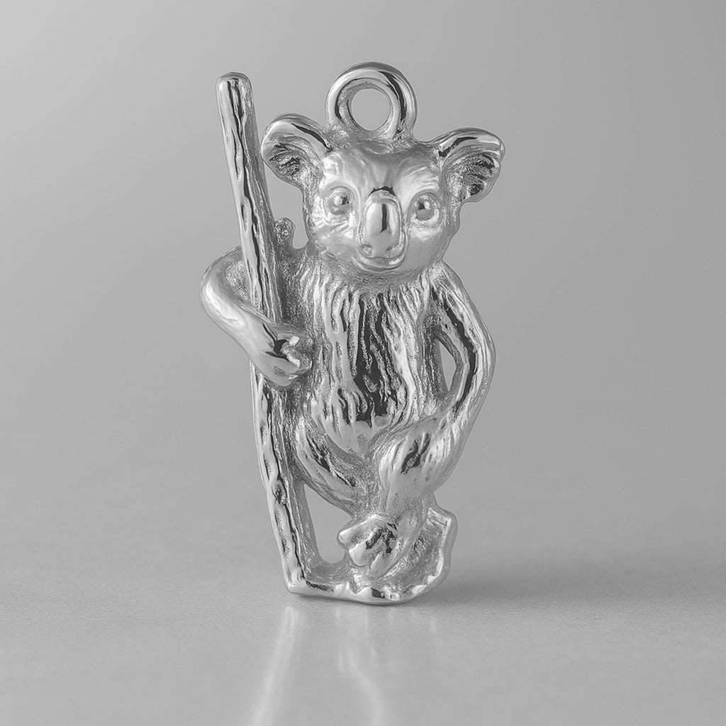 9ct White Gold - Standing Koala Charm