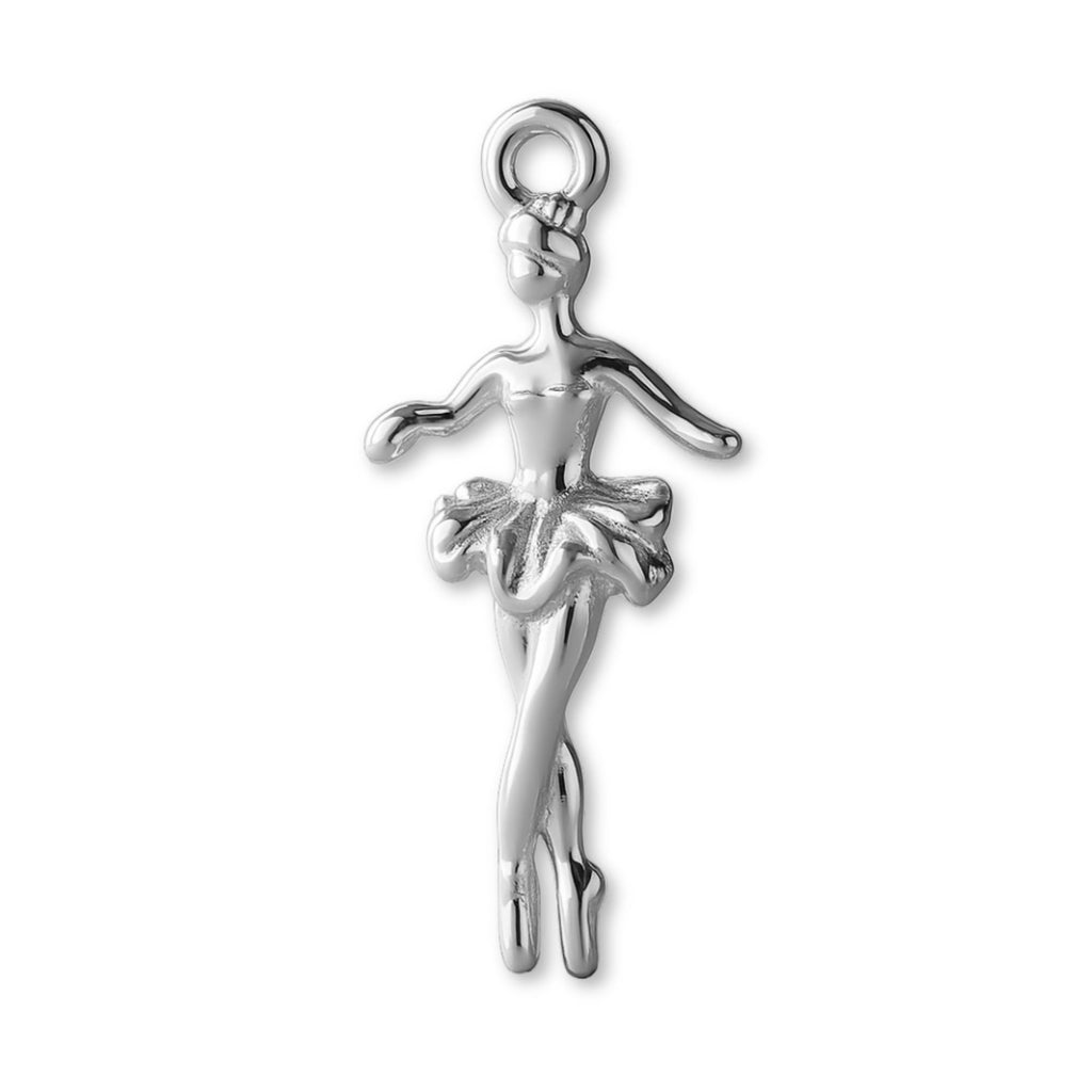 18ct White Gold - Enpointe Ballerina Charm