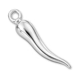 9ct White Gold - Cornicello Charm