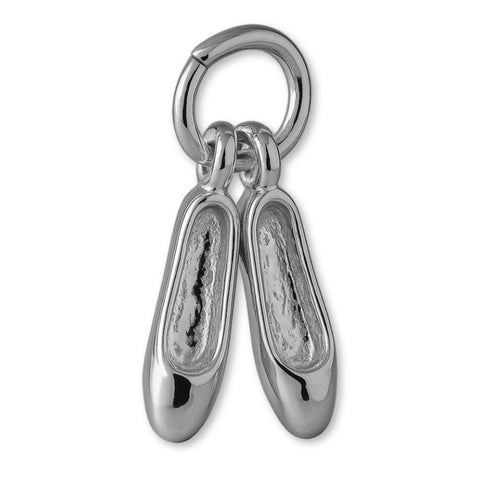 18ct White Gold - Traditional Ballet Slippers Charm