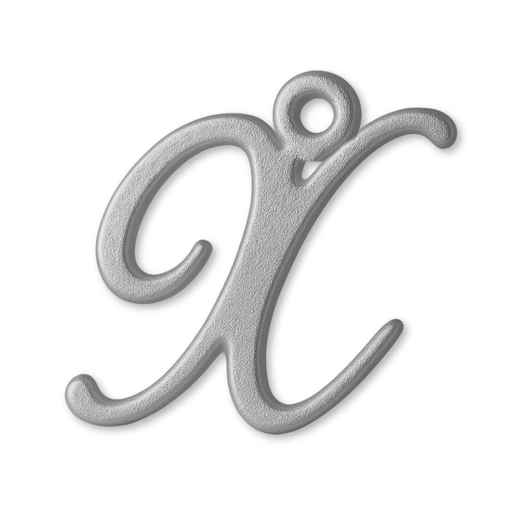 18ct White Gold - Cursive Letter Charm
