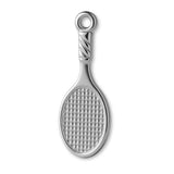 18ct White Gold - Mini Squash Racket Charm