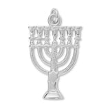18ct White Gold - Temple Menorah Charm