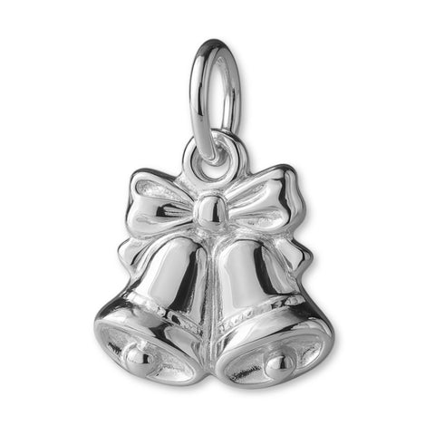 18ct White Gold - Traditional Christmas Bells Charm