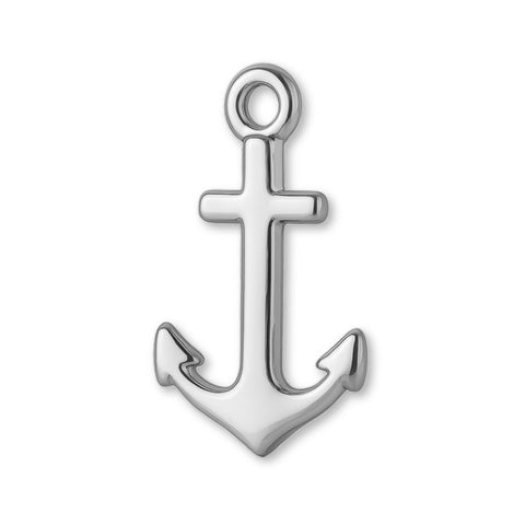 18ct White Gold - Classic Nautical Anchor Charm
