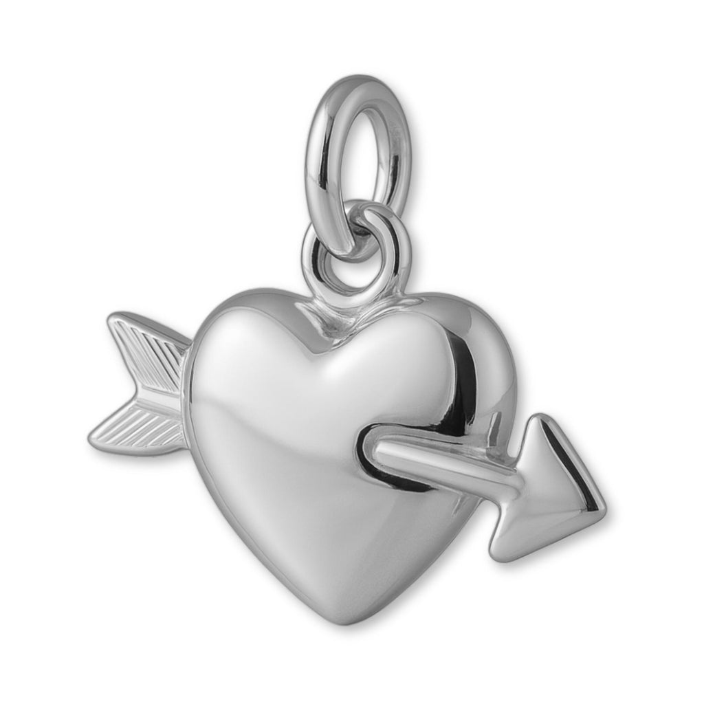 9ct White Gold - Cupid’s Heart Charm