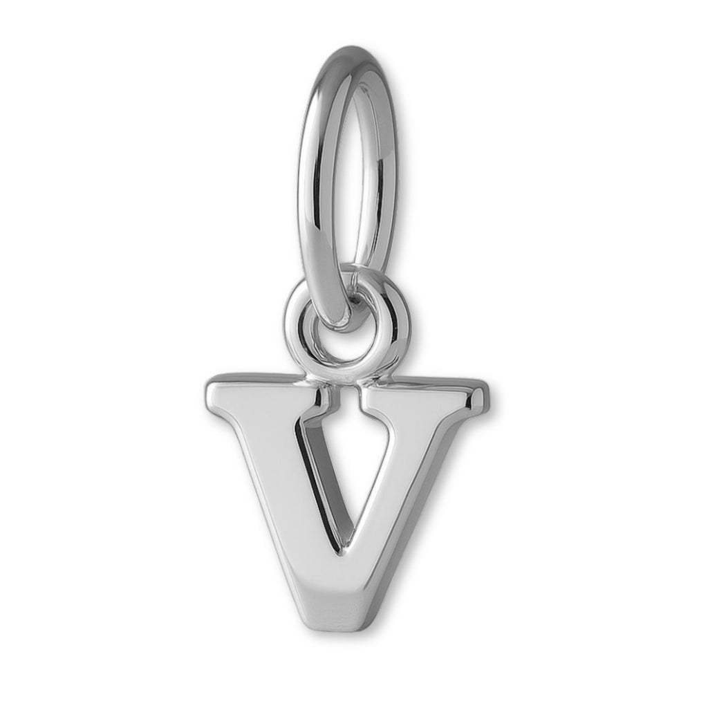 9ct White Gold - Petite Letter Charm