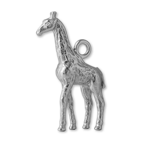 18ct White Gold - Nubian Giraffe Charm