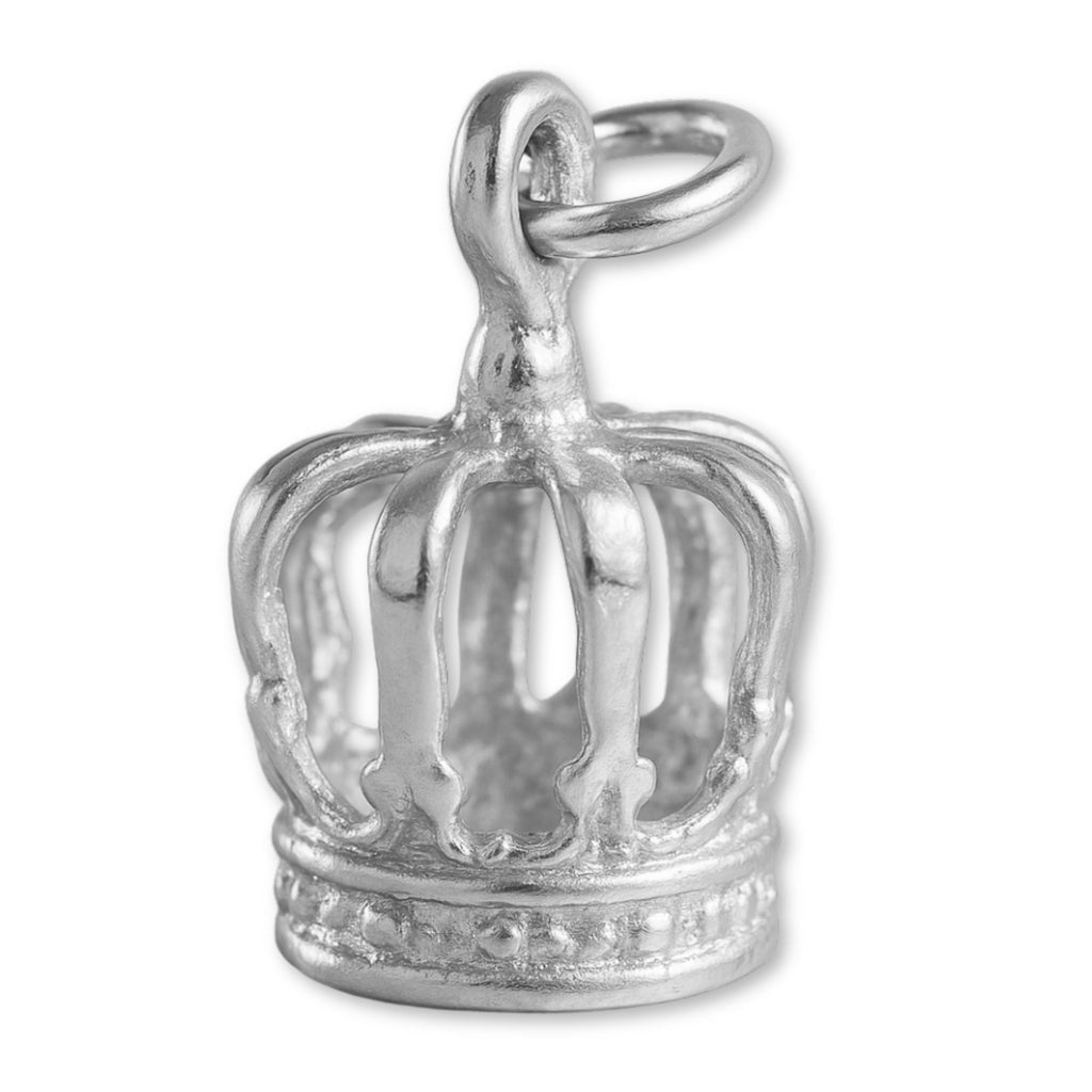 9ct White Gold - Royal Crown Charm