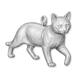 9ct White Gold - Bengal Cat Charm