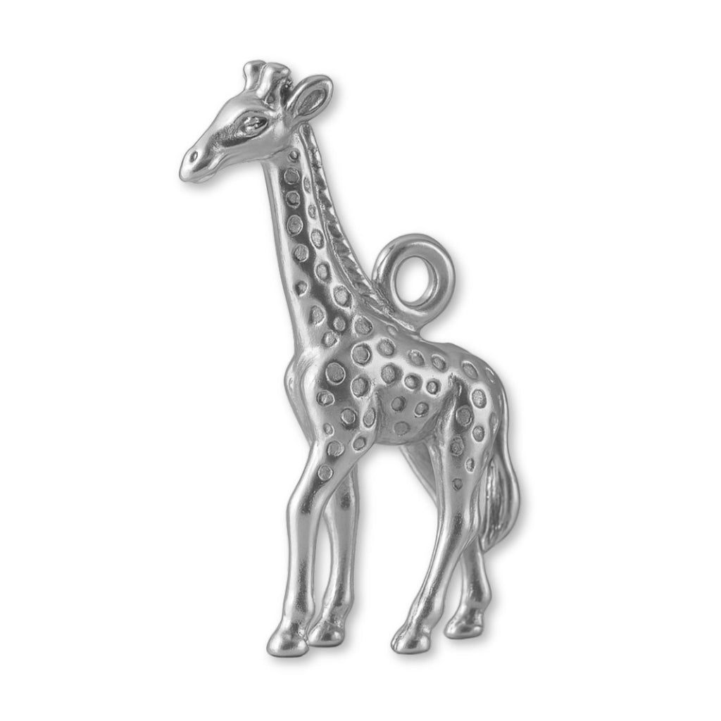 18ct White Gold - Western Giraffe Charm