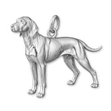 9ct White Gold - Vizsla Dog Charm
