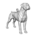 9ct White Gold - Boxer Dog Charm