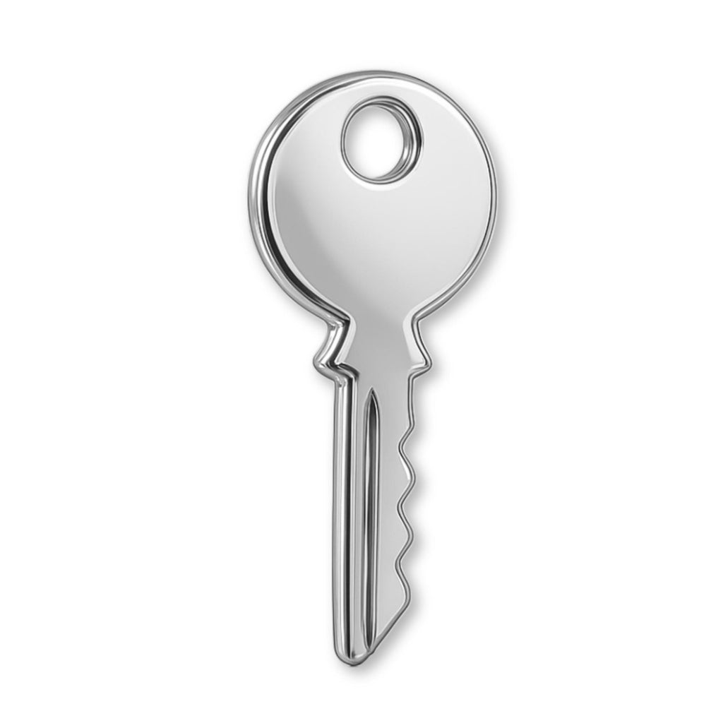 18ct White Gold - Classic House Key Charm