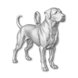 9ct White Gold - Rottweiler Dog Charm