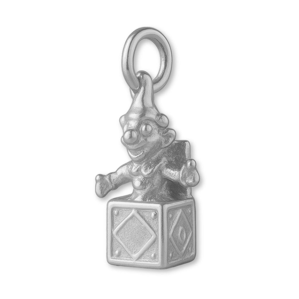 18ct White Gold - Smiley Jack in the Box Charm