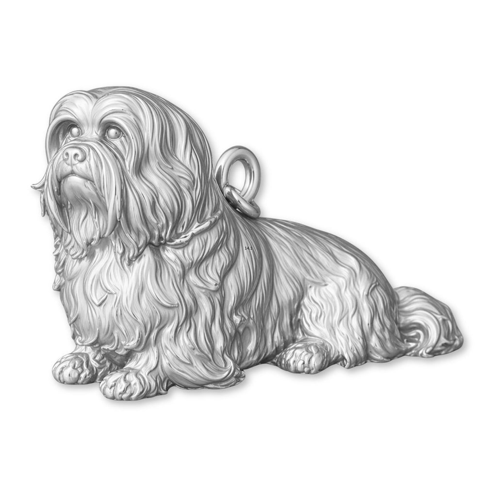 18ct White Gold - Havanese Dog Charm