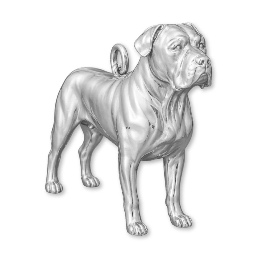 18ct White Gold - Cane Corso Dog Charm